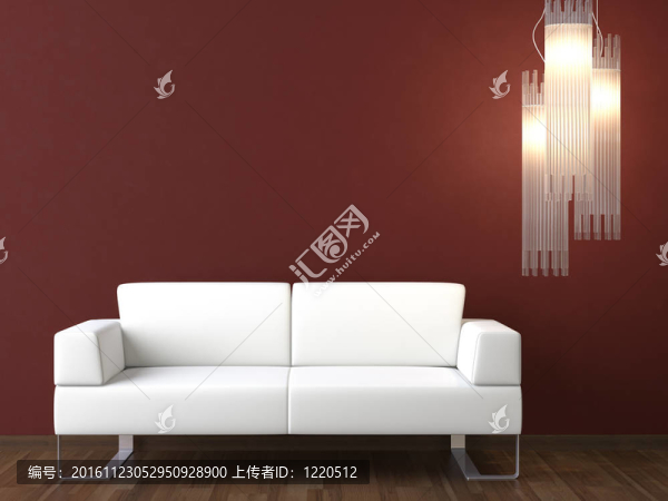 室內(nèi)設(shè)計白色沙發(fā)在波爾多墻
