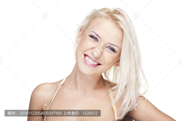 笑臉的金發(fā)女郎