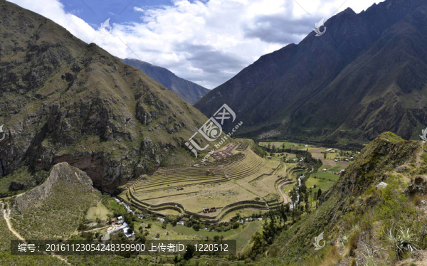 llactapata廢墟上的印加古道