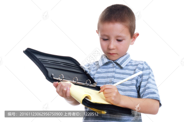 小男孩記筆記