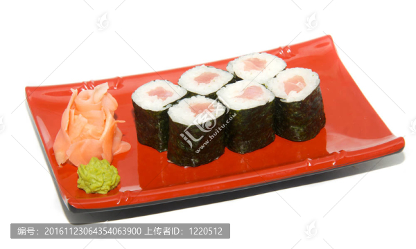 美味的壽司孤立在白色背景