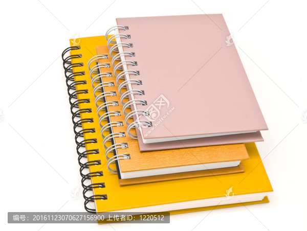 一堆環(huán)粘結(jié)劑書或筆記本