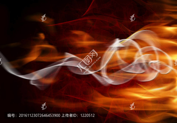 抽象背景與燃燒的火焰