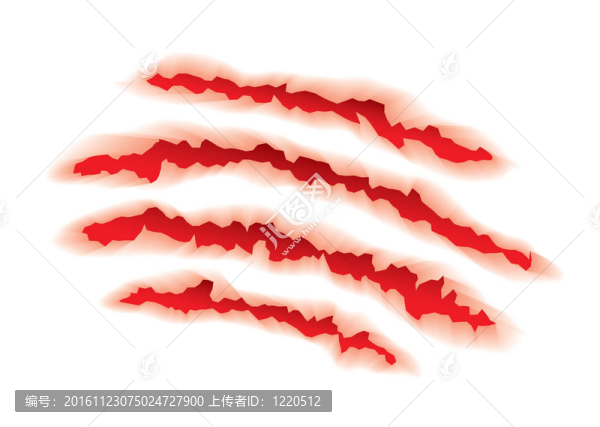 動(dòng)物的爪子撕裂