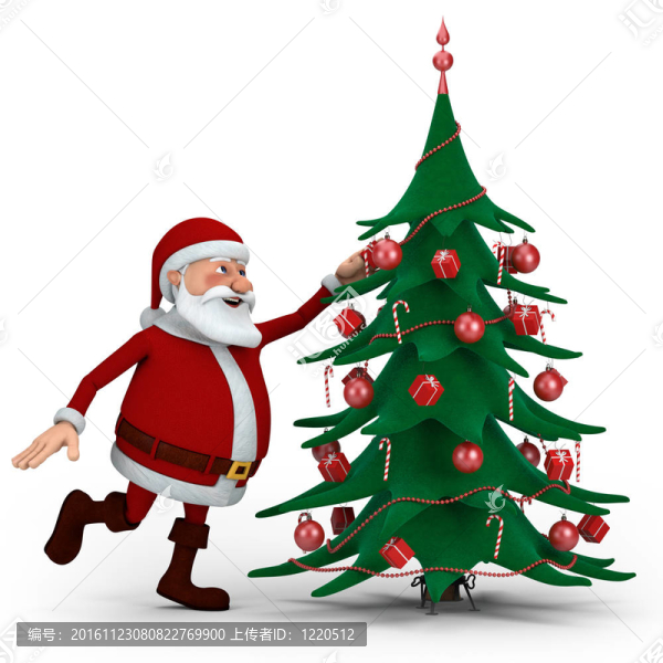 Santa裝飾圣誕樹
