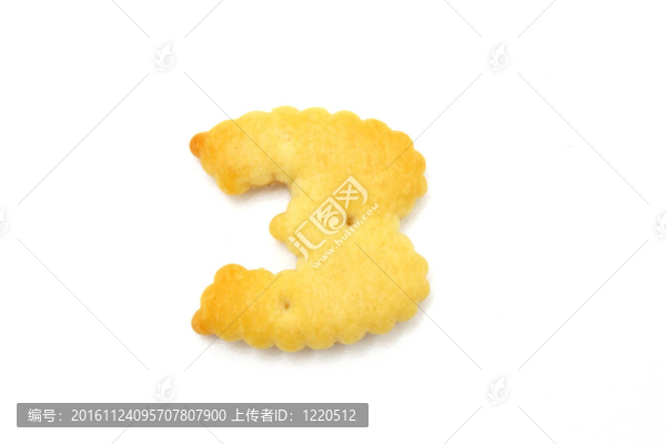 以數(shù)字的形式黃色餅干