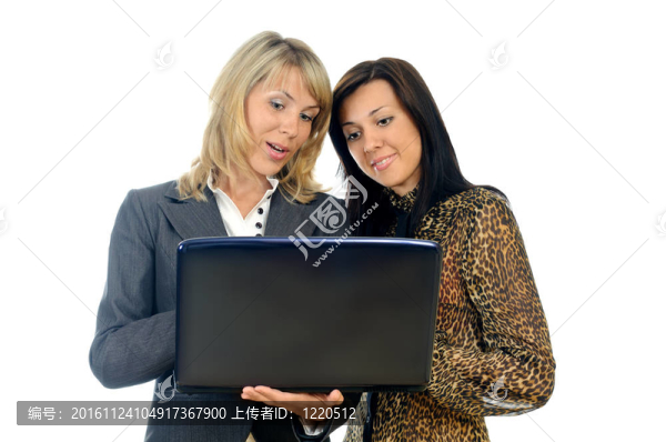 女性筆記本電腦
