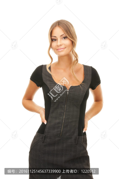 可愛的女人穿著優(yōu)雅的衣服
