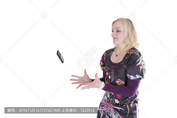 抓著電話