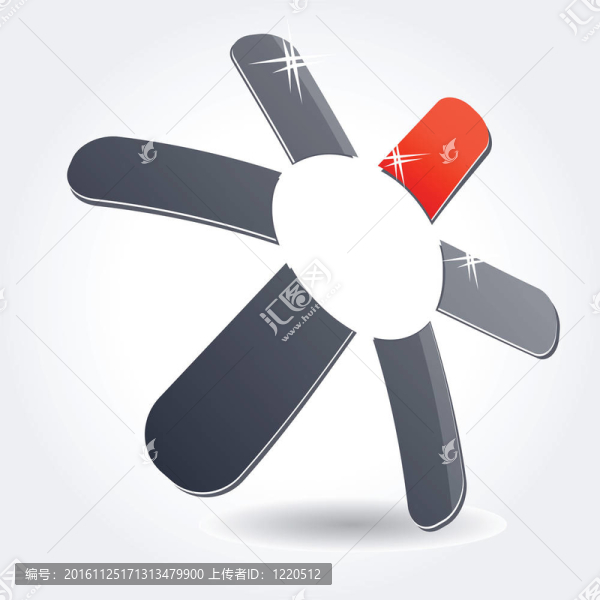 抽象灰色花符號
