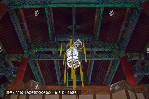 彩繪,宮燈,西安鼓樓