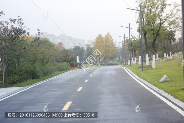 午后陽光下公園景色