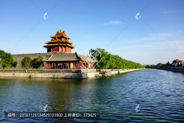 北京故宮筒子河紫禁城角樓