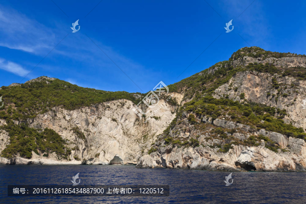 在扎金索斯島的山地；希臘