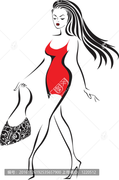 穿紅衣服的女人