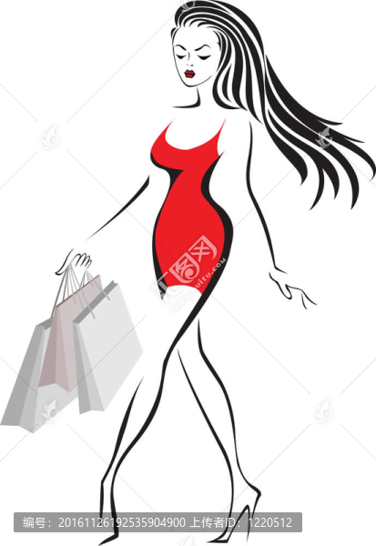 帶購物袋的女人