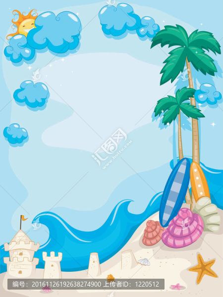 夏日海灘背景