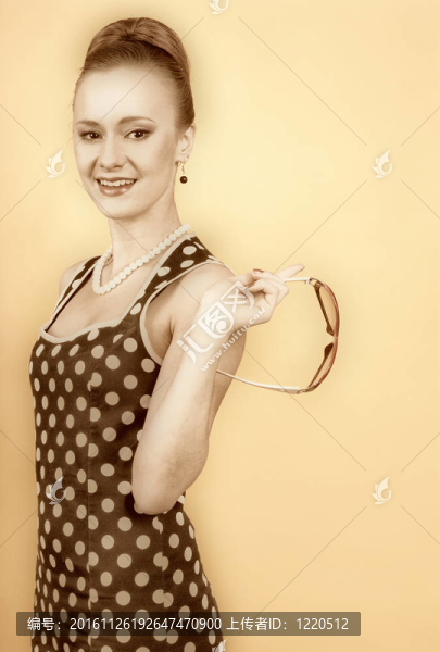 在美國60年代風格的女孩