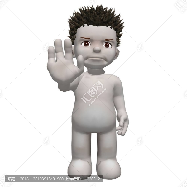 鮑里斯3D字符說停止面對前鋒