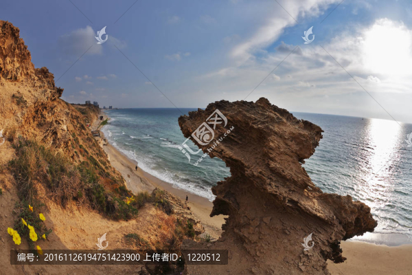 地中海海岸的巖石