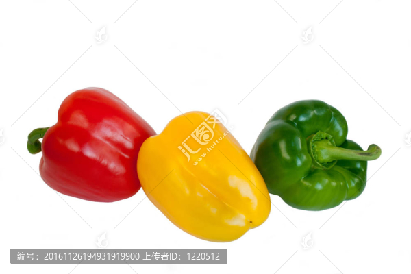 黃色和綠色的辣椒紅；