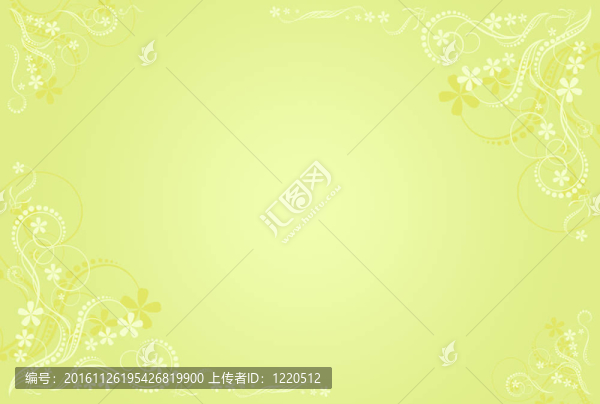 淡綠色花空白