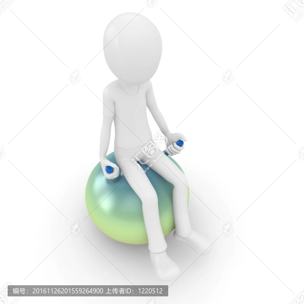 帶跳球的3D人