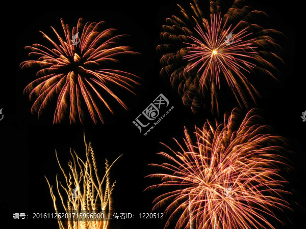 多彩和充滿活力的煙花