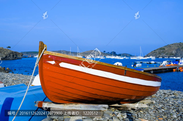 Portlligat的船；Cadaques；西班牙
