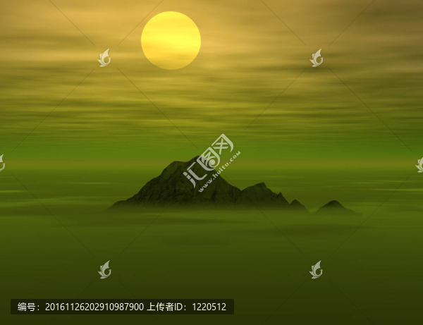 美麗的日落景色