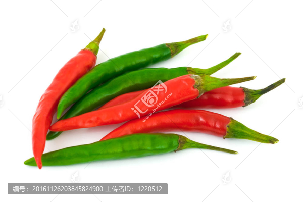 綠色和紅色辣椒