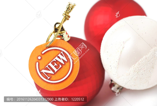 新標(biāo)簽圣誕球