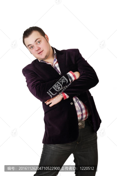 年輕英俊的商人。白色背景隔離