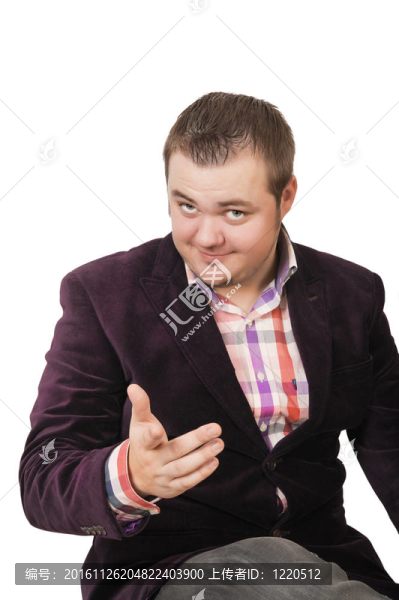 年輕英俊的商人。白色背景隔離