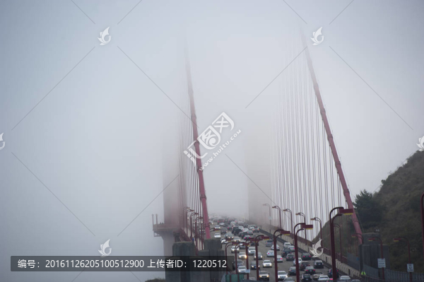 大霧中的金門大橋