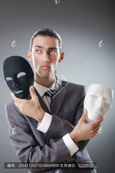 工業(yè)espionate概念與蒙面的商人