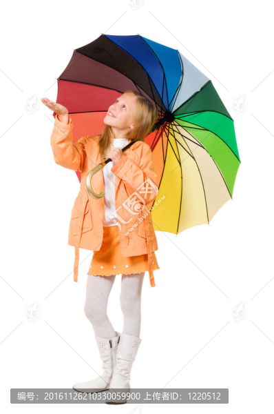 女孩用雨傘