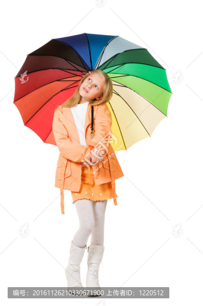 女孩用雨傘