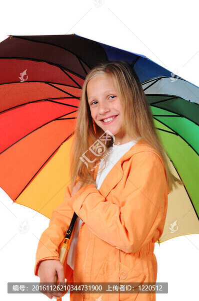 女孩用雨傘