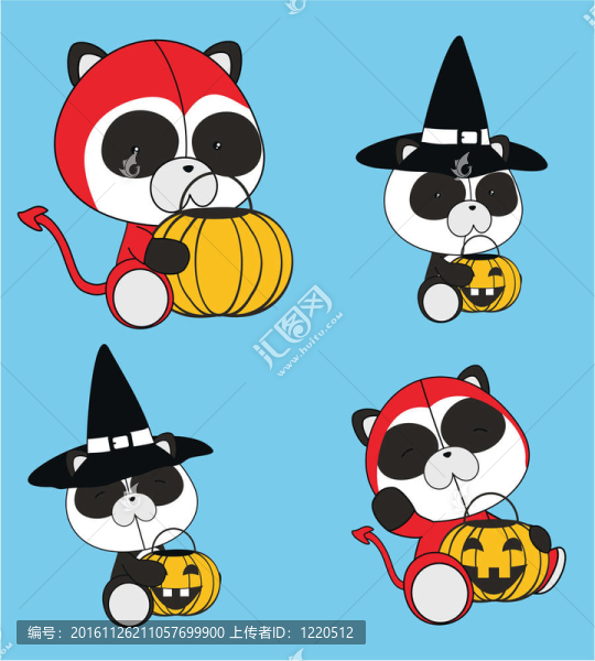 熊貓寶寶的卡通halloween2