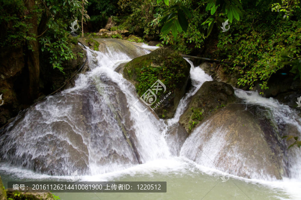 Erawan,Waterfall；Kanchanaburi；泰國(guó)