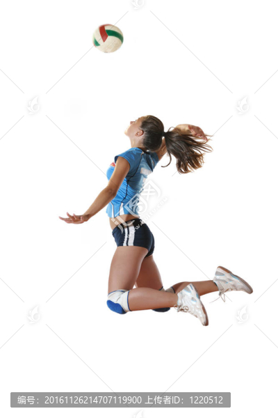 女孩打排球