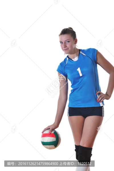 女孩打排球