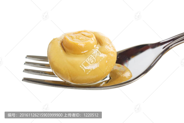 叉子上的蘑菇