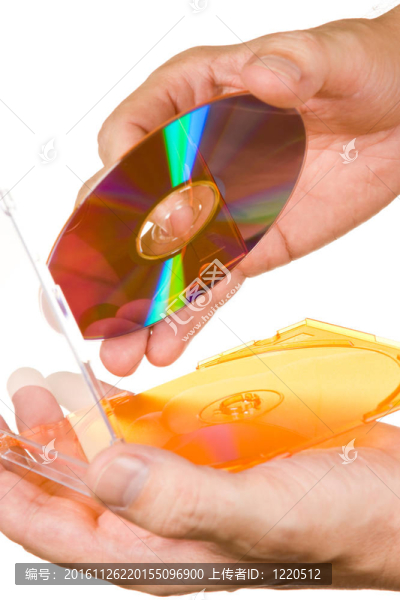 手上的光盤盒