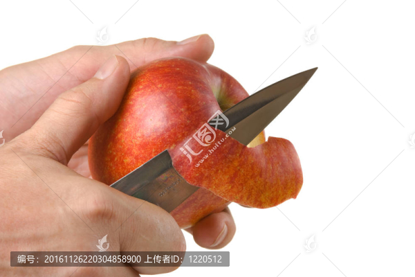 用刀削蘋果