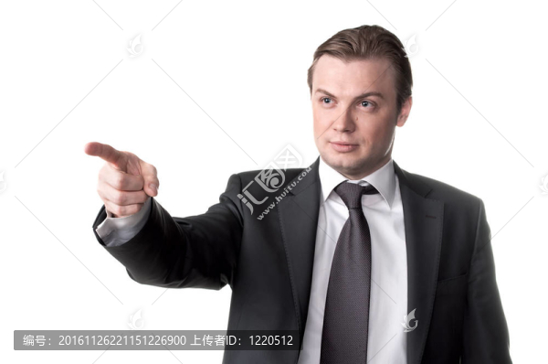 孤立的白色年輕英俊男子穿著正式西裝