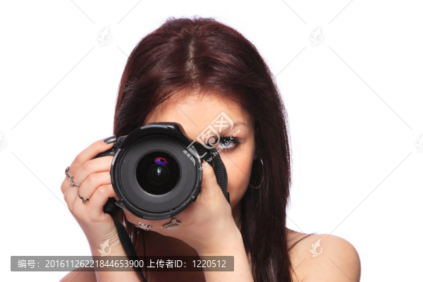 女人與相機(jī)分離