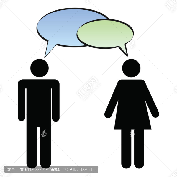 男人女人聊天泡泡