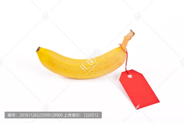 紅色標(biāo)簽的香蕉